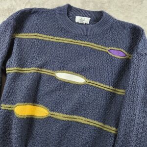 Vintage Jed Mens size M Medium Wool Blend Textured Knit Bubble Sweater